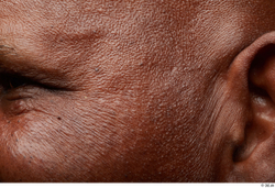 Face Cheek Ear Skin Man Black Chubby Wrinkles Studio photo references